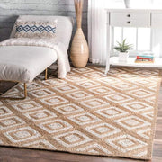 6X 8 Feet Jute Area Rug for Living Room/Dining Room, Natural Jute Rug Runner