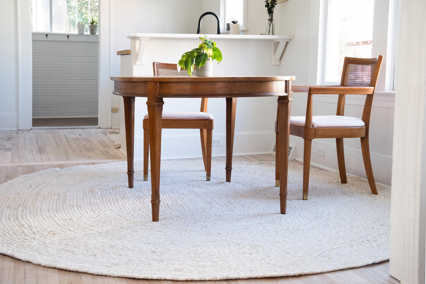 bohemian dining room area rug 5 feet round | Jaipur Handloom