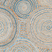 Scalloped Pattern Rug, Denim Jute Rug, Psychedelic Rugs, Woven Area Rug