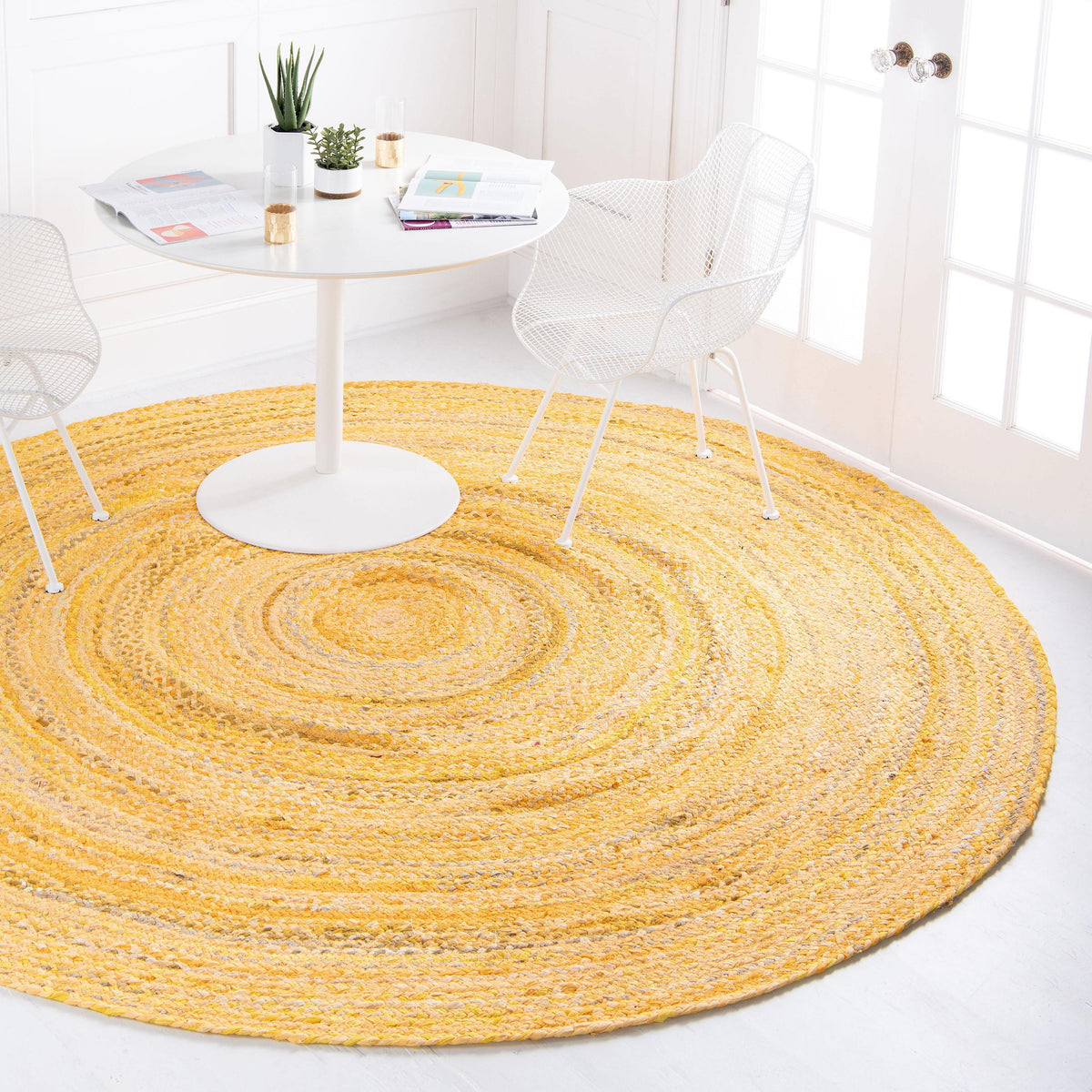 Handwoven Round Bedroom Rug | Jaipur Handloom