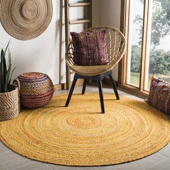 Yellow Braided Area Rug | Jaipur Handloom