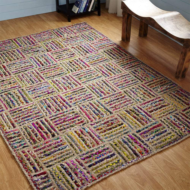 Jute Area Rug 8'X10', Extra Large Jute Rug Living Room, Farmhouse Decor Rug