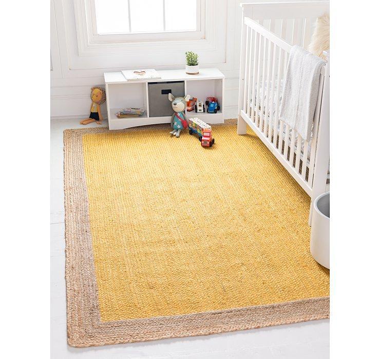 yellow jute carpet rug 8X10 feet, natural jute rug, seagrass jute runner rug