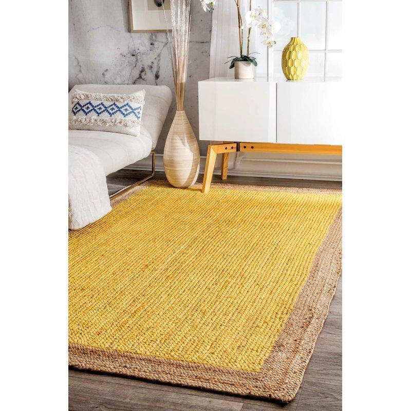 yellow jute carpet rug 8X10 feet, natural jute rug, seagrass jute runner rug