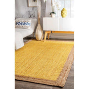 yellow jute carpet rug 8X10 feet, natural jute rug, seagrass jute runner rug