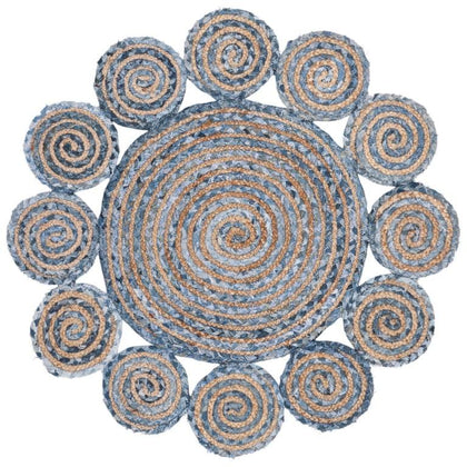 4 X 4 Braided Indoor Outdoor Round Rugs