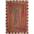 Jute Area Rug 8X10 feet, Cotton Rug For Living Room Rug, Handwoven Cotton Carpet