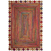 Jute Area Rug 8X10 feet, Cotton Rug For Living Room Rug, Handwoven Cotton Carpet