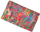 90 X 60 Inches Frida Kahlo Cotton Quilted Kantha Bed Cover Bedding