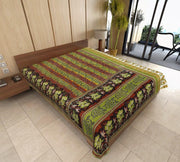 Abelie Sari Kantha Throw-Jaipur Handloom