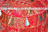 Accent Furniture - Round Pouf Ottoman-Jaipur Handloom