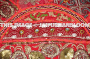 Accent Furniture - Round Pouf Ottoman-Jaipur Handloom