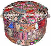 Adelaide Pouf ottomans - 22X12 inches-Jaipur Handloom