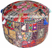 Adelaide Pouf ottomans - 22X12 inches-Jaipur Handloom