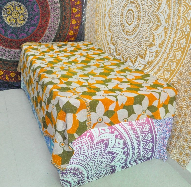 Agnese Vintage kantha Blanket-Jaipur Handloom