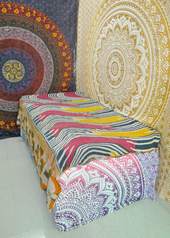 Agnese Vintage kantha Blanket-Jaipur Handloom