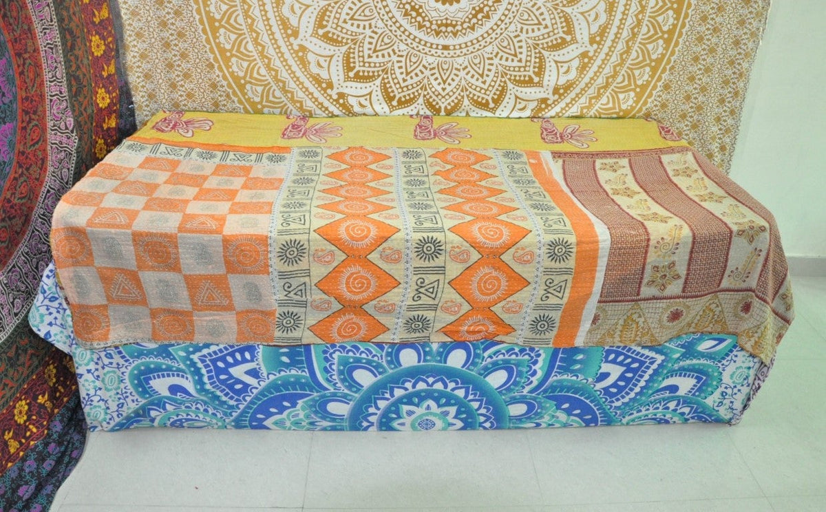 Airiana Kantha handmade baby Blanket-Jaipur Handloom