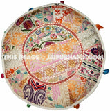 Albany Pouf ottomans - 22X12 inches-Jaipur Handloom