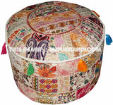 Albany Pouf ottomans - 22X12 inches-Jaipur Handloom