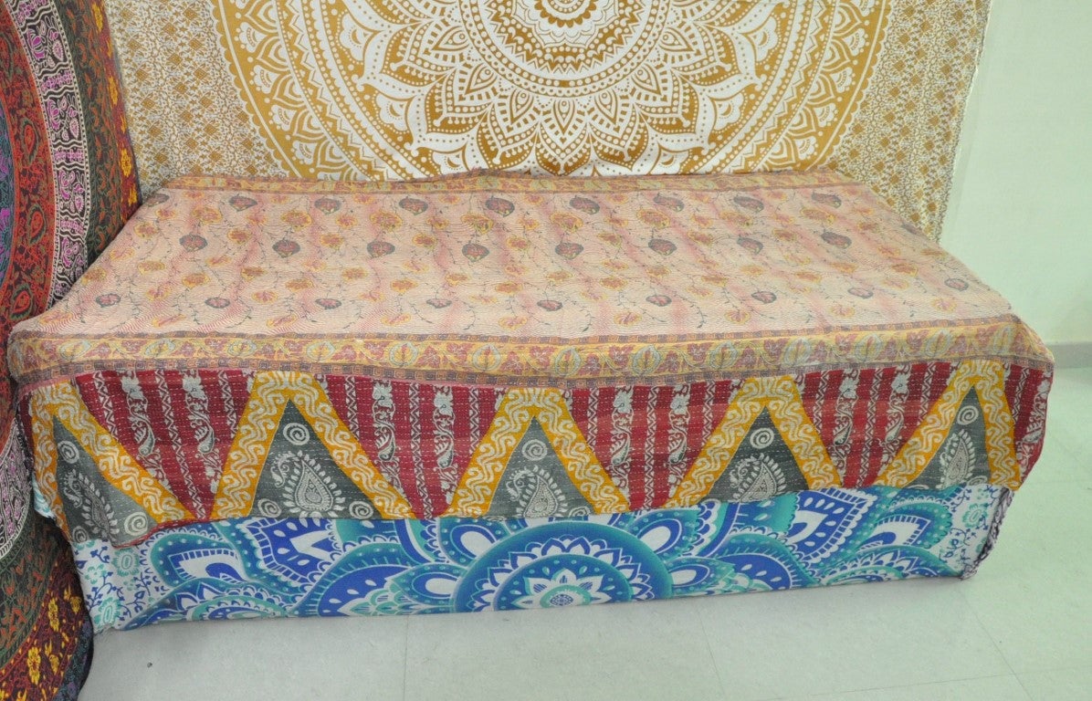 Albertina Kantha Throw-Jaipur Handloom