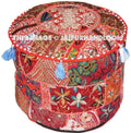 Albury Pouffe - 18X13 inches-Jaipur Handloom