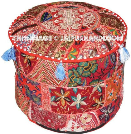 Albury Pouffe - 18X13 inches-Jaipur Handloom