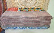 Alessia Hand-Stitched Kantha Throw-Jaipur Handloom