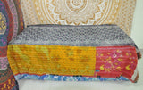 Alessia Hand-Stitched Kantha Throw-Jaipur Handloom