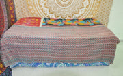 Alessia Hand-Stitched Kantha Throw-Jaipur Handloom