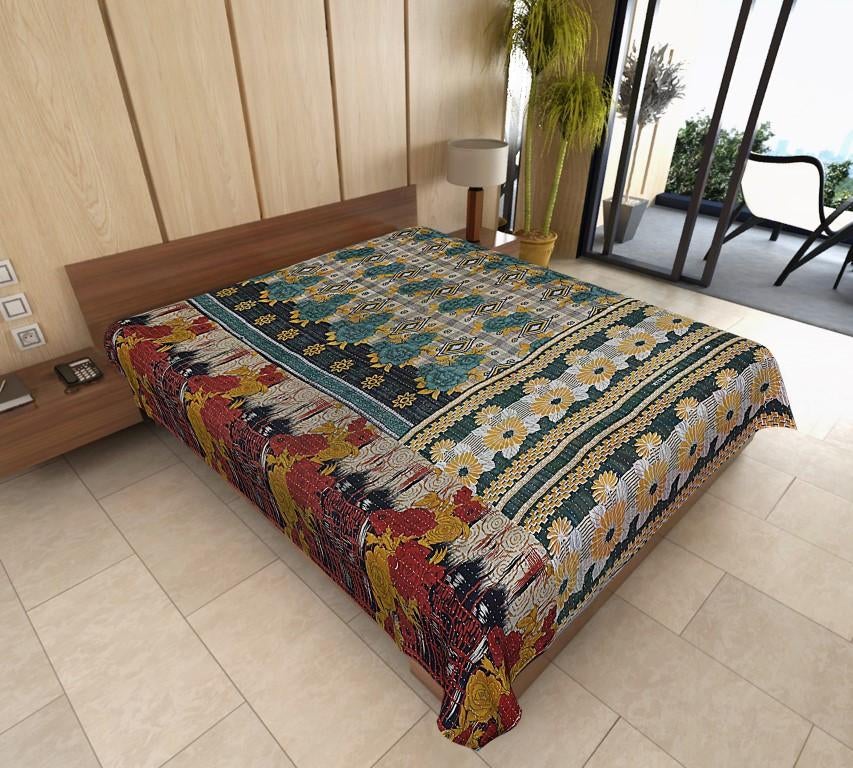 Alexandra Sari Kantha Throw-Jaipur Handloom