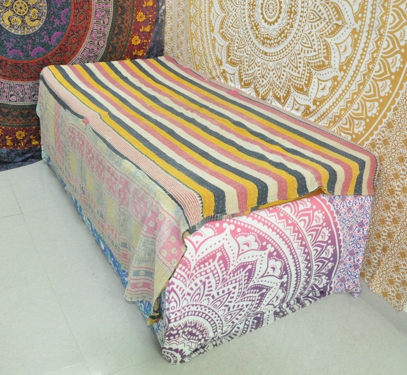 Amalia Kantha handmade baby Blanket-Jaipur Handloom