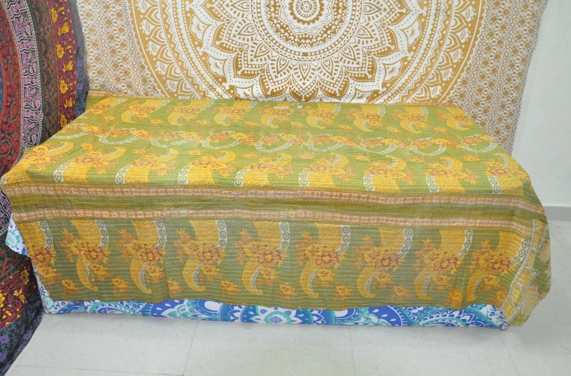 Andria Sari kantha Blanket-Jaipur Handloom