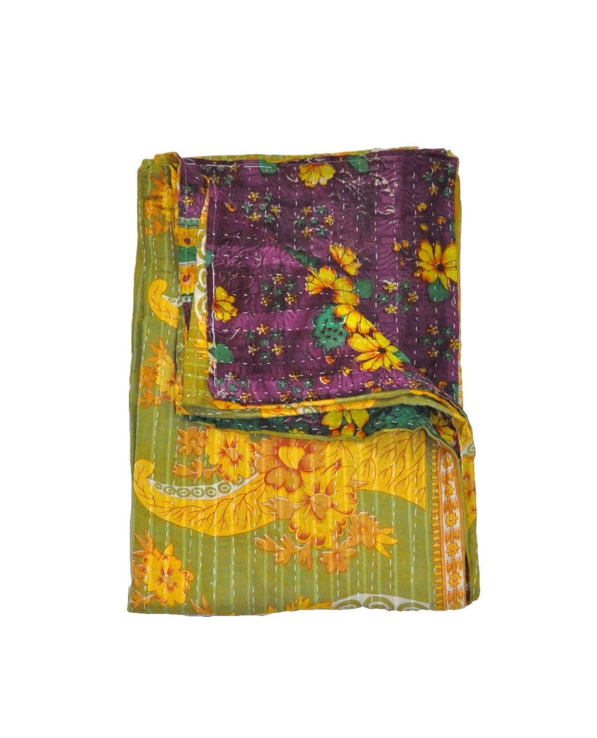 Andria Sari kantha Blanket-Jaipur Handloom