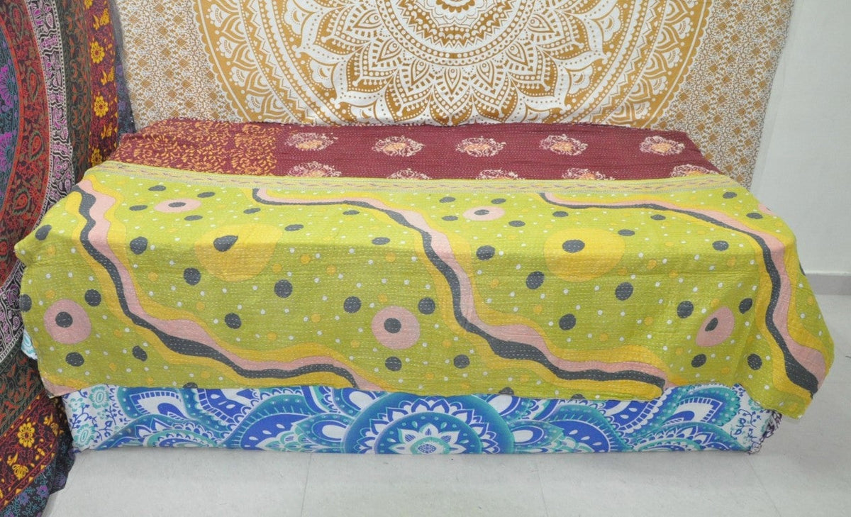 Angelina Kantha handmade baby Blanket-Jaipur Handloom
