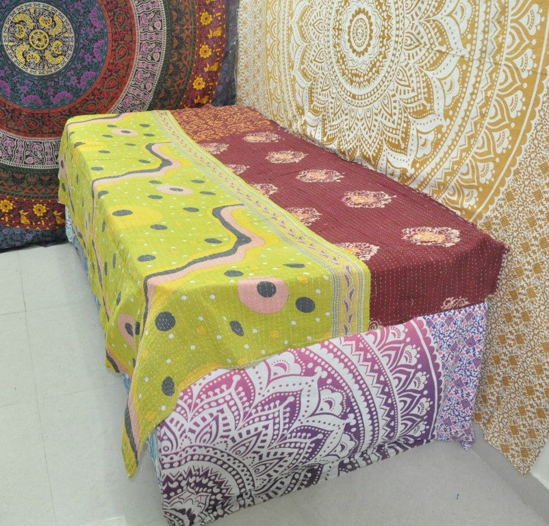 Angelina Kantha handmade baby Blanket-Jaipur Handloom