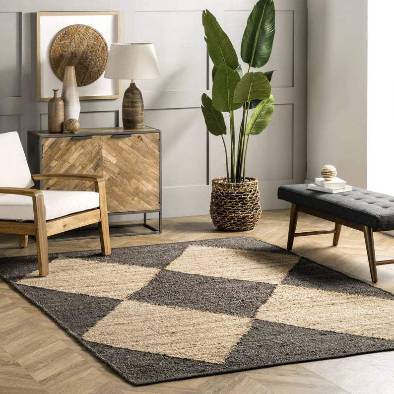 Hemp Runner Rug, Hemp Jute Rug for Living Room, Custom Size Rug for Bedroom