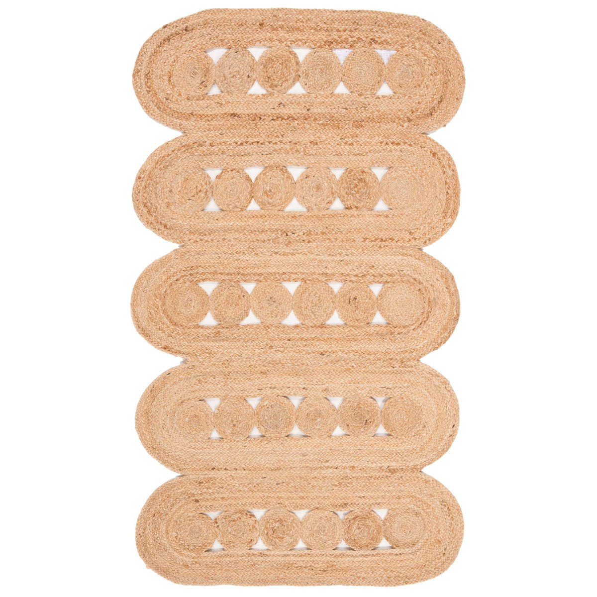 Scalloped Pattern Runner, Braided Hallway Runner 2X10, Entryway Jute Rug 2X6