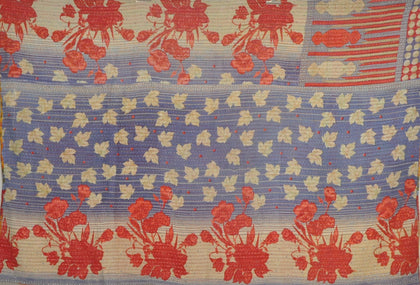 floral reversible kantha throw blanket | Jaipur Handloom