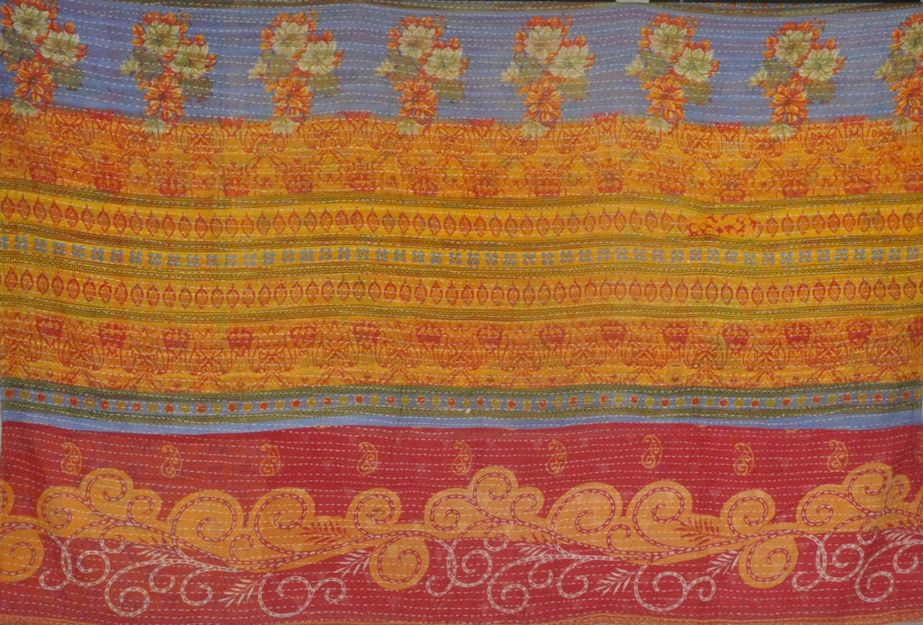 Anzia Vintage sari kantha Blanket
