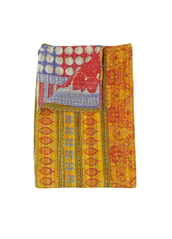 antique vintage kantha throw quilt bohemian bedding | Jaipur Handloom
