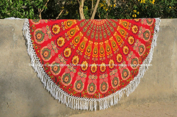 Apara Round Towel-Jaipur Handloom