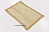 Decorative Floor Mat, Reversible Outdoor Rug Natural Jute, Indian Handmade Carpet 4X6 ft-Jaipur Handloom