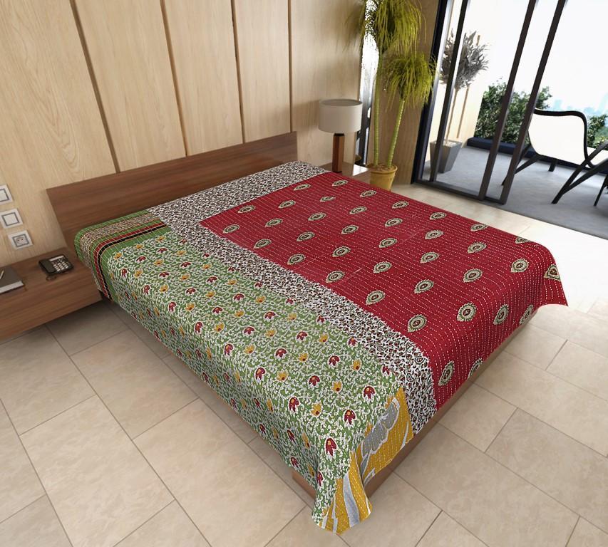 Arianna Sari Kantha Throw-Jaipur Handloom