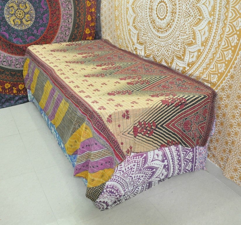 Arietta Vintage kantha Throw-Jaipur Handloom