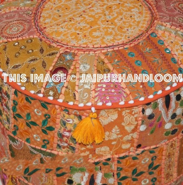 Armidale Pouf ottomans - 18X13 inches-Jaipur Handloom