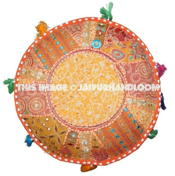 Armidale Pouf ottomans - 18X13 inches-Jaipur Handloom