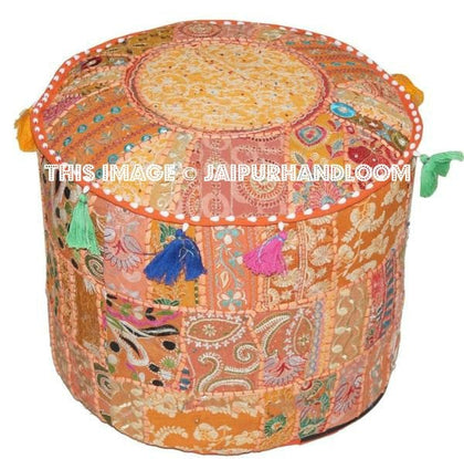 Armidale Pouf ottomans - 18X13 inches-Jaipur Handloom