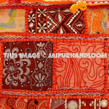 Augusta Pouf ottomans - 22X12 inches-Jaipur Handloom