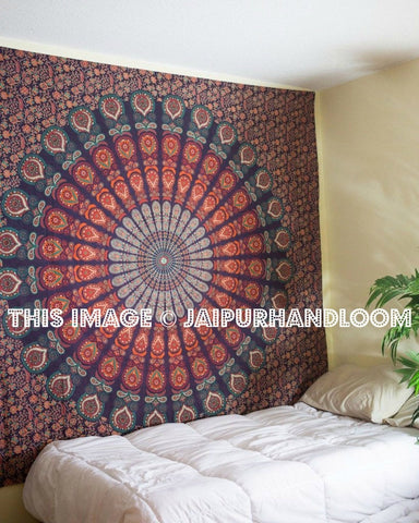 Badmeri Bright color tapestry online dorm room wall decor tapestries-Jaipur Handloom