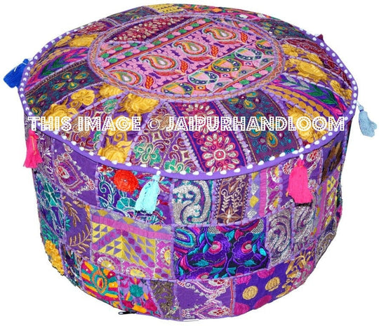 Ballarat Ottomans & Poufs - 22X12 inches-Jaipur Handloom